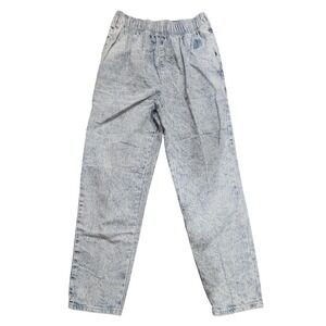 Vintage 80s Gitano Logo Acid Wash Pull On Jean Stretch Streetwear‎ Retro Taper L